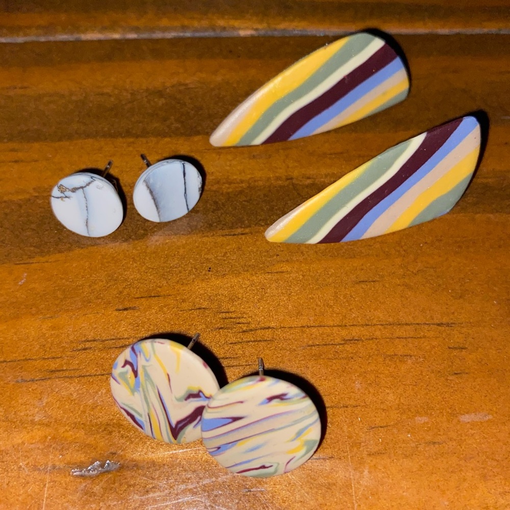 clay earrings set